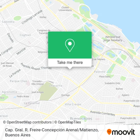Cap. Gral. R. Freire-Concepción Arenal / Matienzo map