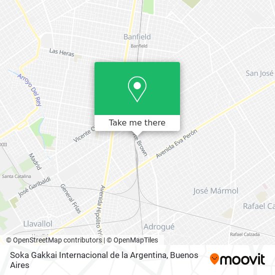 Mapa de Soka Gakkai Internacional de la Argentina