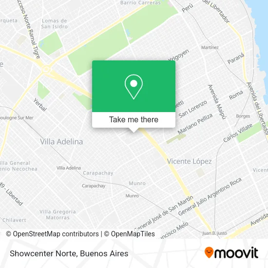 Showcenter Norte map