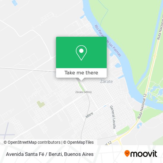 Avenida Santa Fé / Beruti map