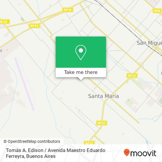 Mapa de Tomás A. Edison / Avenida Maestro Eduardo Ferreyra