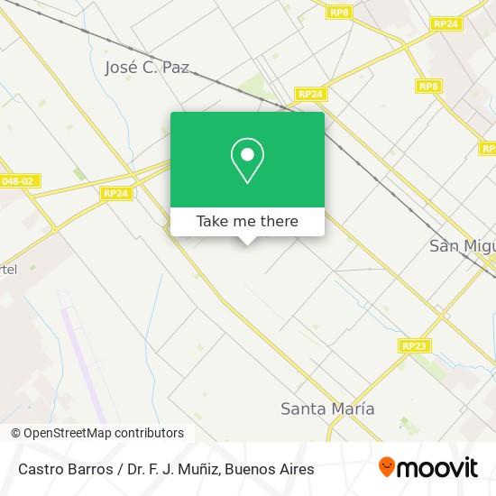 Castro Barros / Dr. F. J. Muñiz map