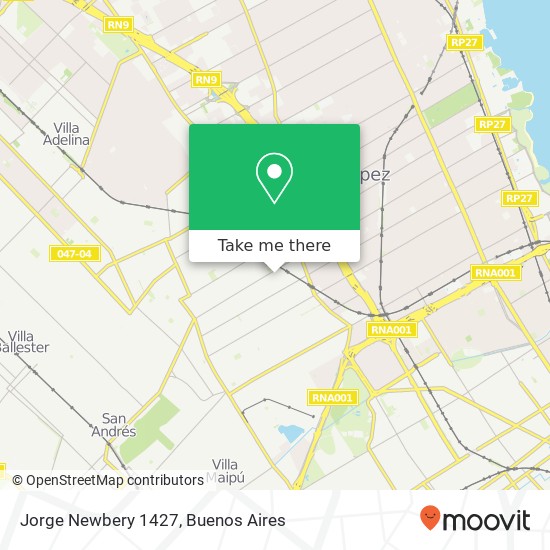 Jorge Newbery 1427 map