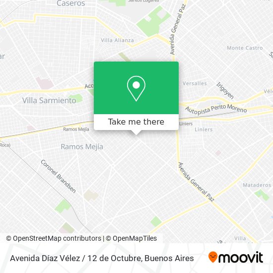 Avenida Díaz Vélez / 12 de Octubre map