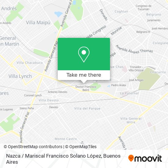 Nazca / Mariscal Francisco Solano López map
