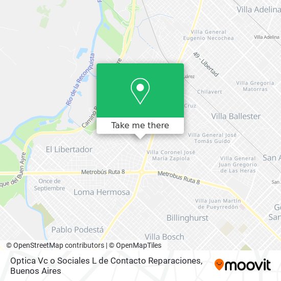 Optica Vc o Sociales L de Contacto Reparaciones map