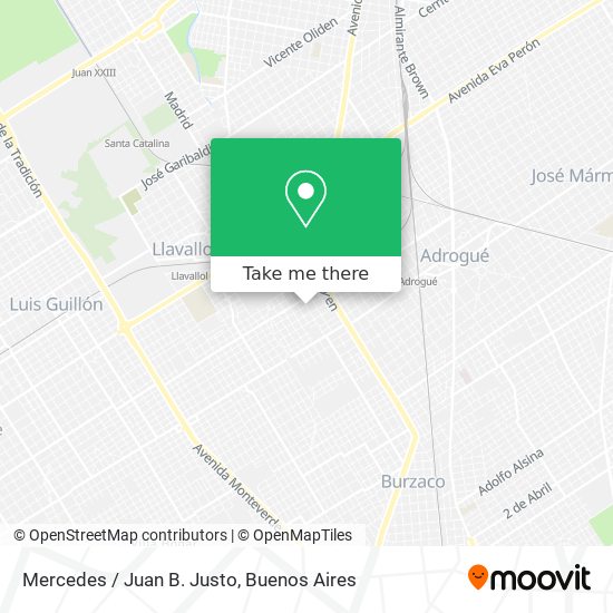 Mercedes / Juan B. Justo map