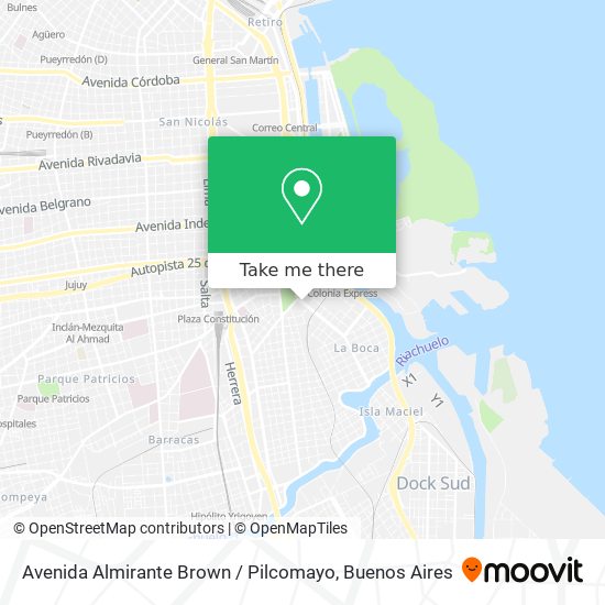 Avenida Almirante Brown / Pilcomayo map
