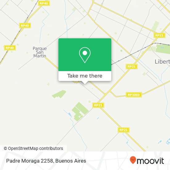 Padre Moraga 2258 map