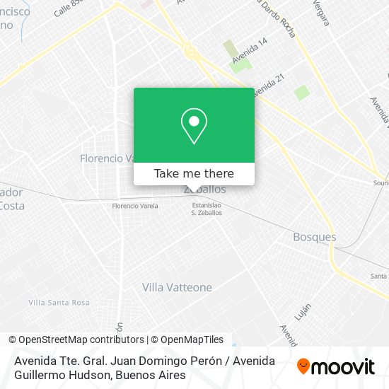 Avenida Tte. Gral. Juan Domingo Perón / Avenida Guillermo Hudson map