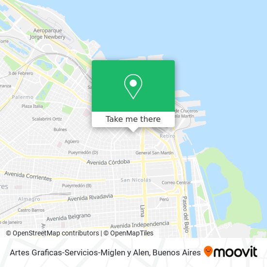 Mapa de Artes Graficas-Servicios-Miglen y Alen