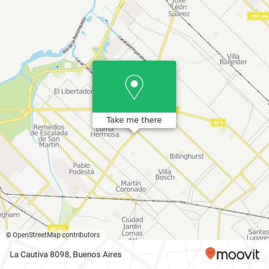 La Cautiva 8098 map