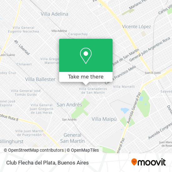 Club Flecha del Plata map