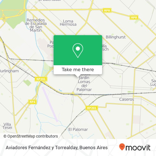 Mapa de Aviadores Fernández y Torrealday