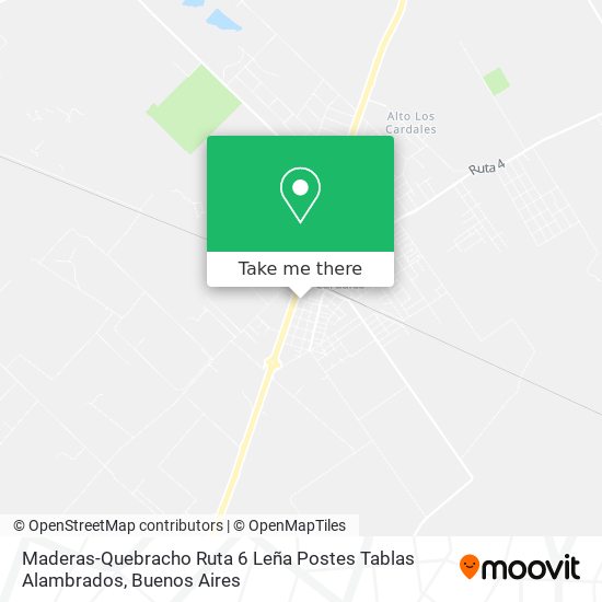 Maderas-Quebracho Ruta 6 Leña Postes Tablas Alambrados map