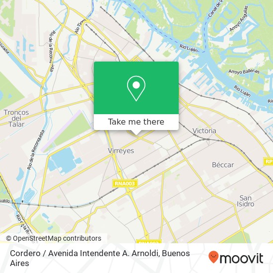 Cordero / Avenida Intendente A. Arnoldi map