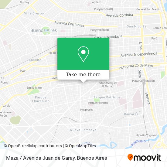 Mapa de Maza / Avenida Juan de Garay