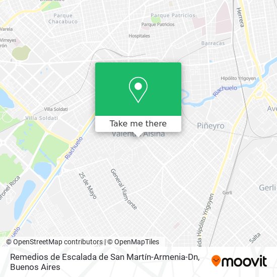 Remedios de Escalada de San Martín-Armenia-Dn map