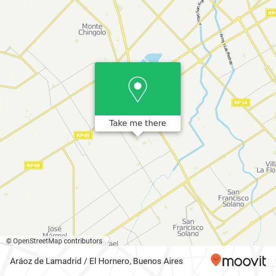 Aráoz de Lamadrid / El Hornero map