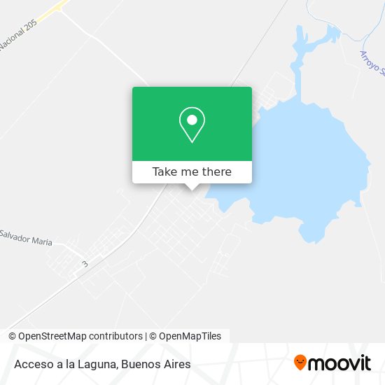 Acceso a la Laguna map