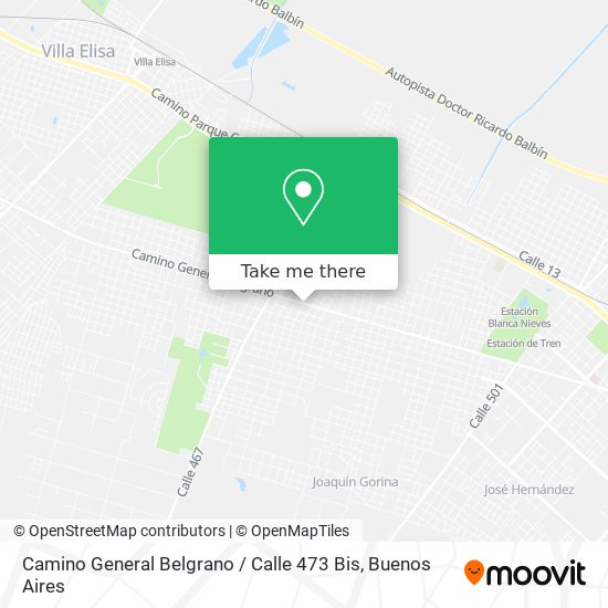 Camino General Belgrano / Calle 473 Bis map