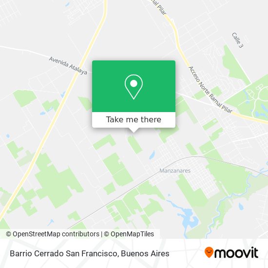 Barrio Cerrado San Francisco map