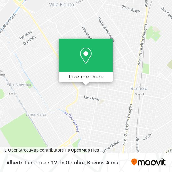 Mapa de Alberto Larroque / 12 de Octubre