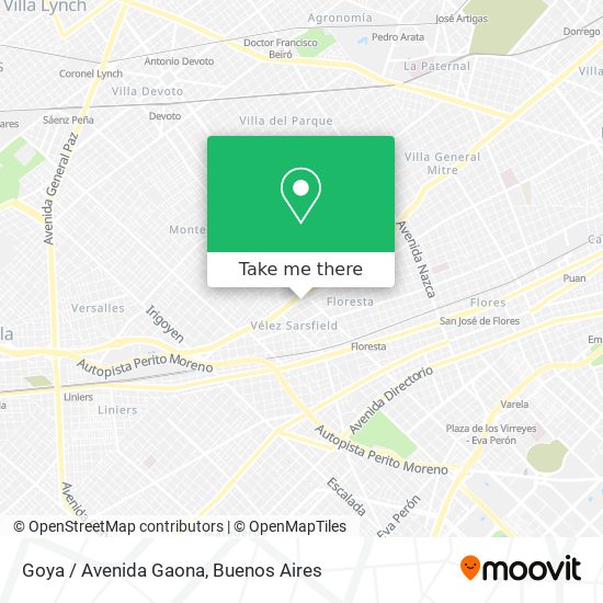 Goya / Avenida Gaona map