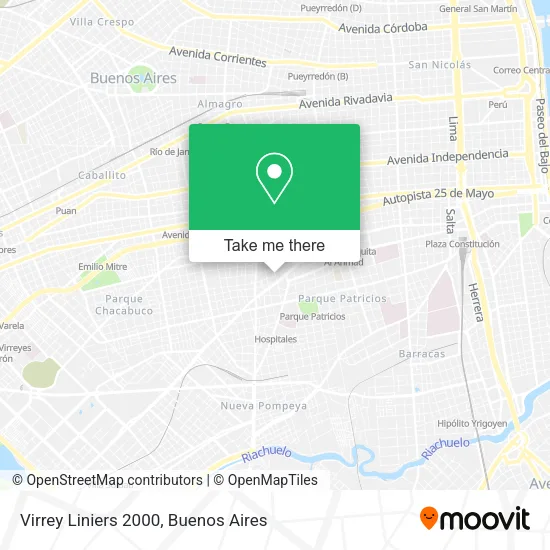 Virrey Liniers 2000 map