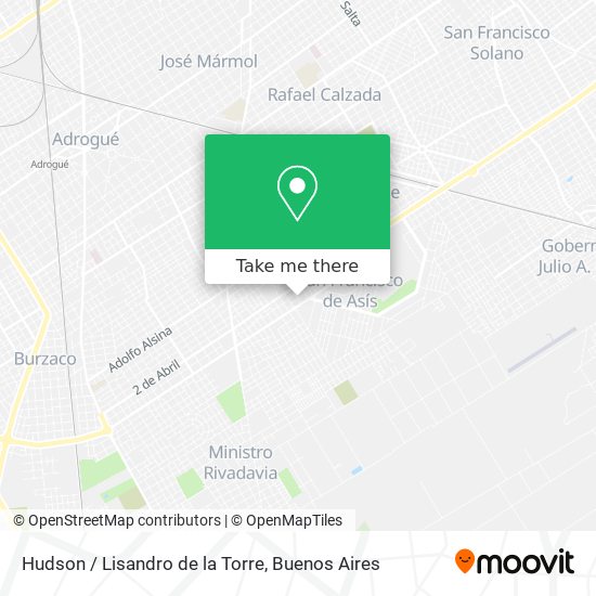 Hudson / Lisandro de la Torre map