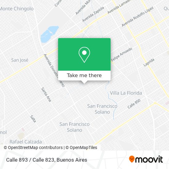Calle 893 / Calle 823 map