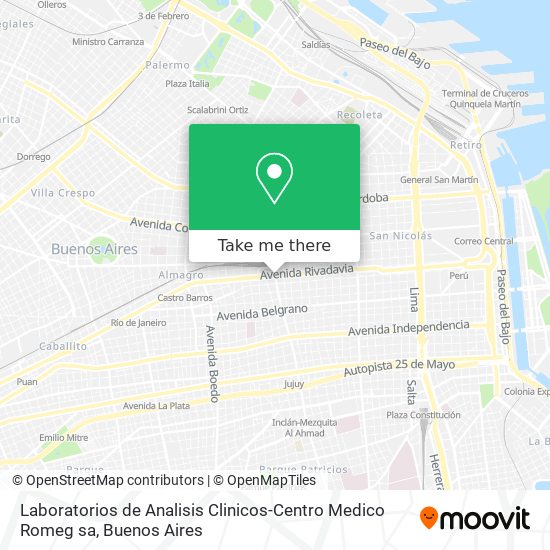 Laboratorios de Analisis Clinicos-Centro Medico Romeg sa map