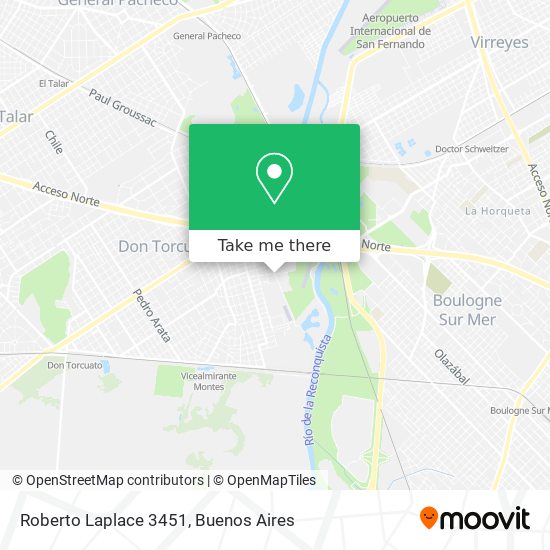 Roberto Laplace 3451 map