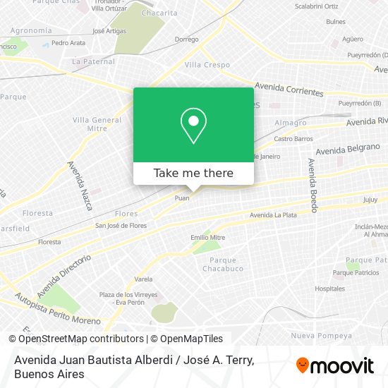 Mapa de Avenida Juan Bautista Alberdi / José A. Terry