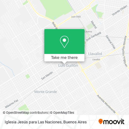 Iglesia Jesús para Las Naciones map