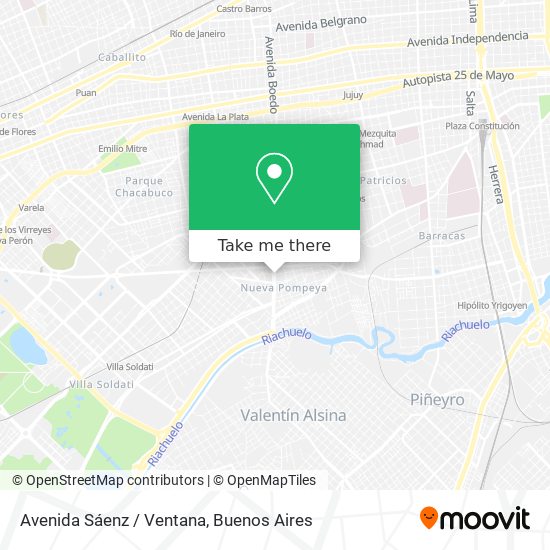 Mapa de Avenida Sáenz / Ventana