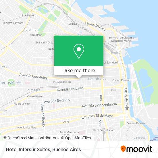 Hotel Intersur Suites map