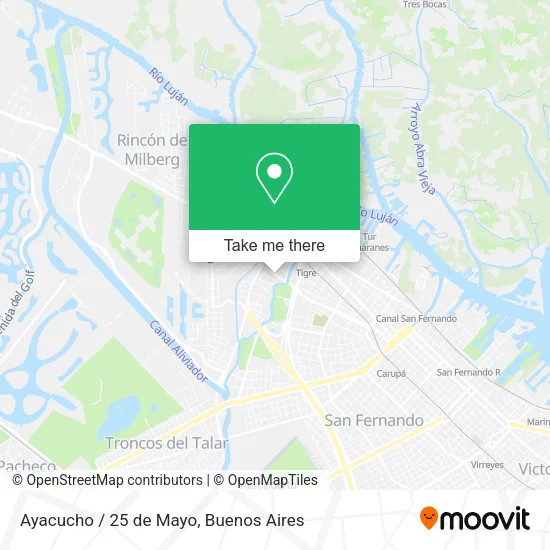 Ayacucho / 25 de Mayo map