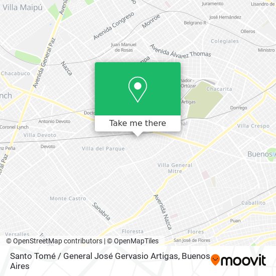 Santo Tomé / General José Gervasio Artigas map