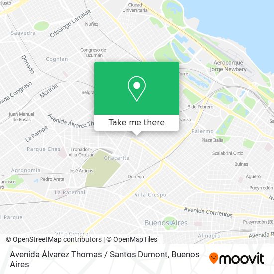 Mapa de Avenida Álvarez Thomas / Santos Dumont