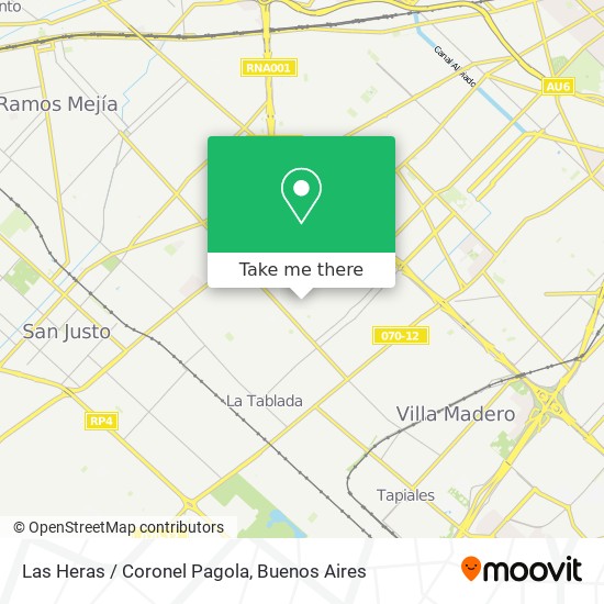Mapa de Las Heras / Coronel Pagola