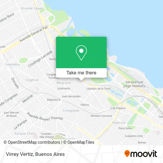 Virrey Vertiz map