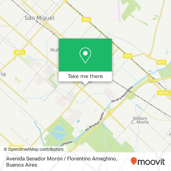 Mapa de Avenida Senador Morón / Florentino Ameghino