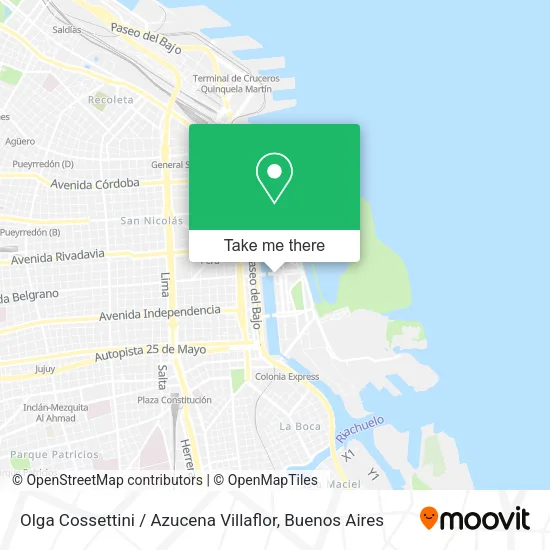 Mapa de Olga Cossettini / Azucena Villaflor
