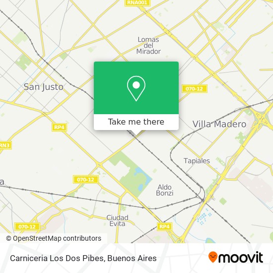 Mapa de Carniceria Los Dos Pibes