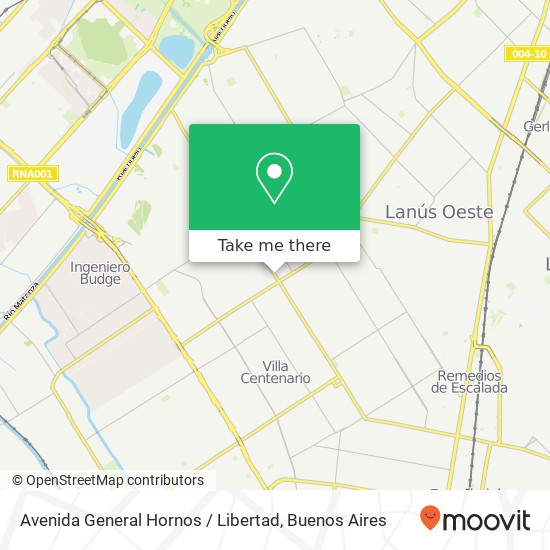 Avenida General Hornos / Libertad map