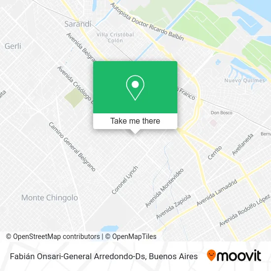 Fabián Onsari-General Arredondo-Ds map