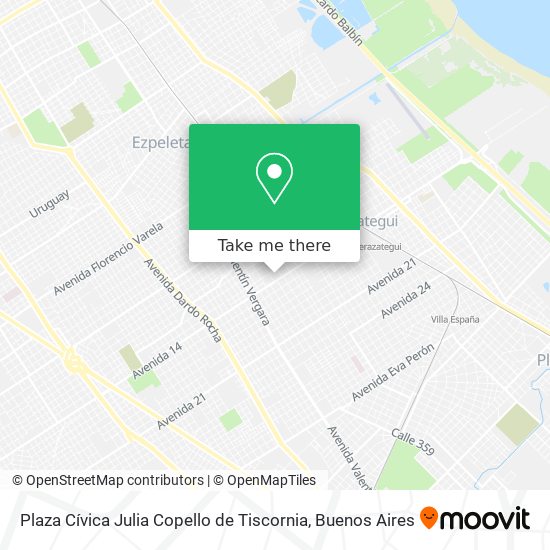 Mapa de Plaza Cívica Julia Copello de Tiscornia