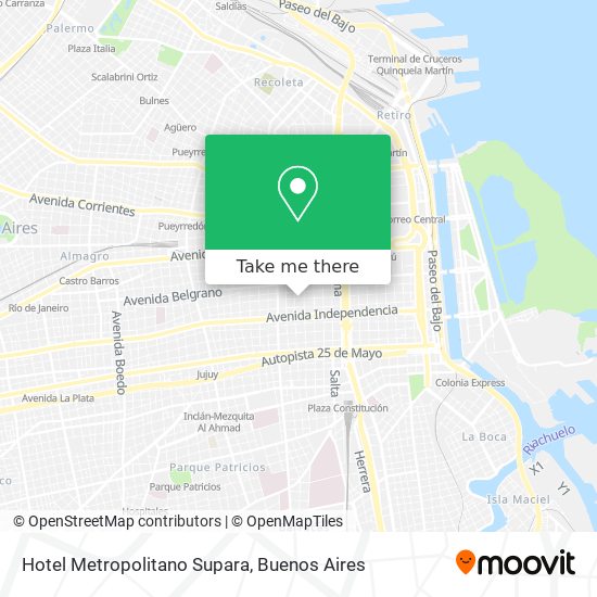 Mapa de Hotel Metropolitano Supara