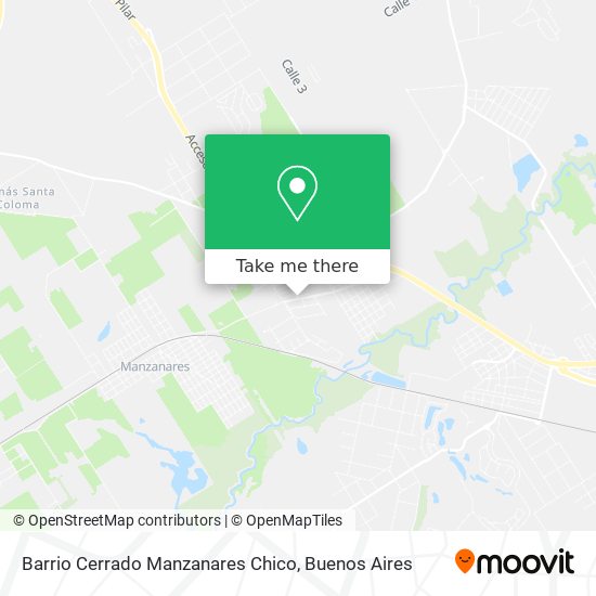 Barrio Cerrado Manzanares Chico map